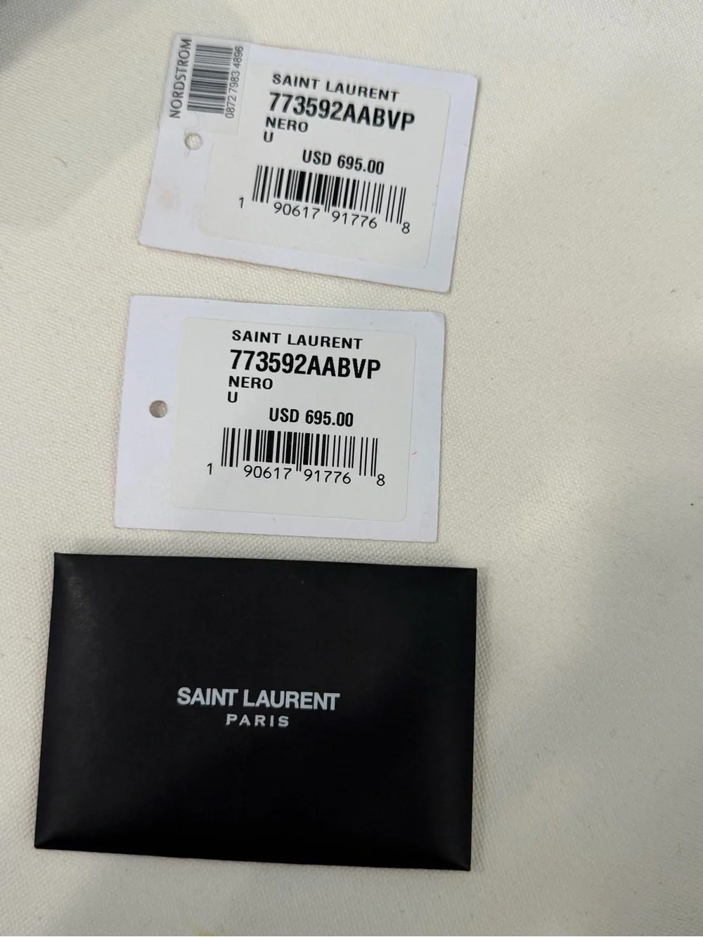 Authentic Saint Laurent Black Quilted Leather Mini Vanity Purse